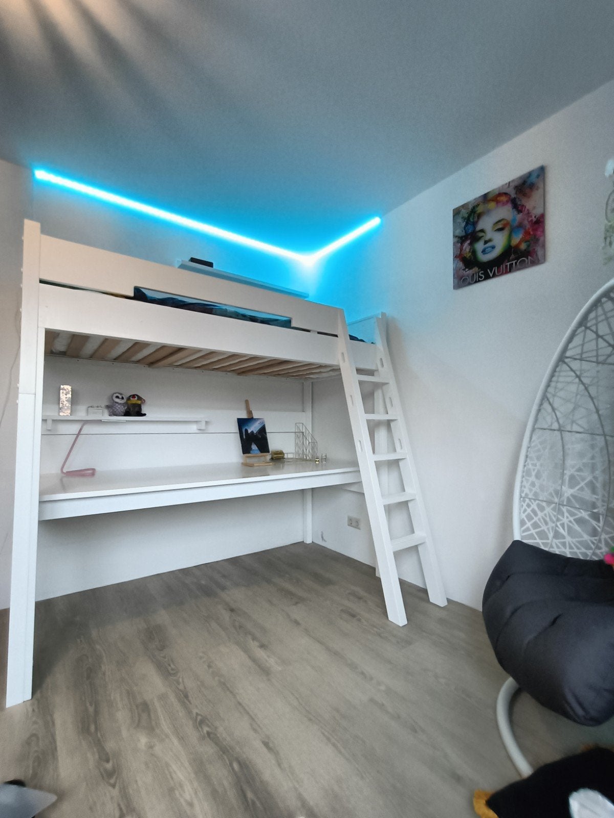 Hoogslaper Bobita met bureau, Ophalen, Gebruikt, Eenpersoons, 200 cm