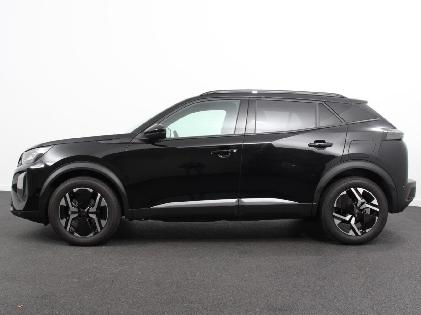 Peugeot 2008 1.2 Hybrid 136 pk Automaat Allure Navigatie App, 1272 kg, Leder en Stof, Zwart, Bedrijf