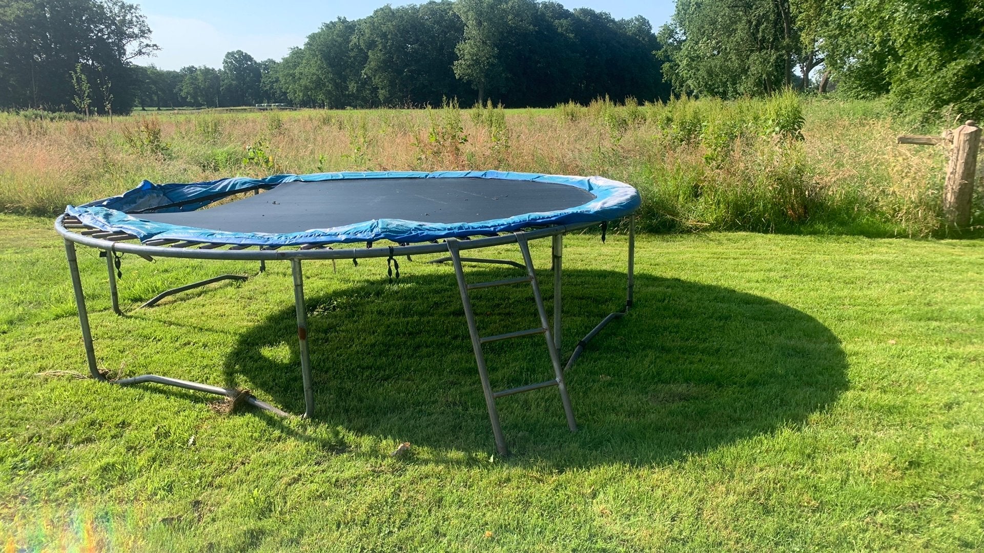 Trampoline (350 cm) - doek en rand beschadigd, Ophalen, Gebruikt