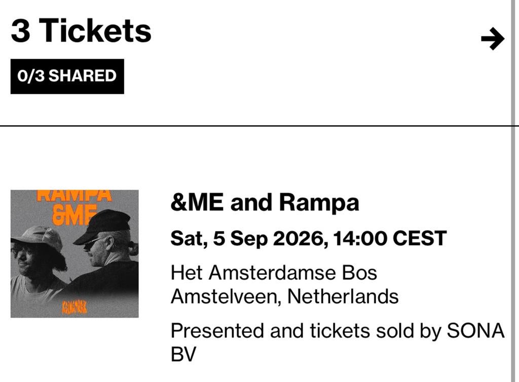 Keinemusik Amsterdam, Tickets en Kaartjes, Drie personen of meer, Overige soorten