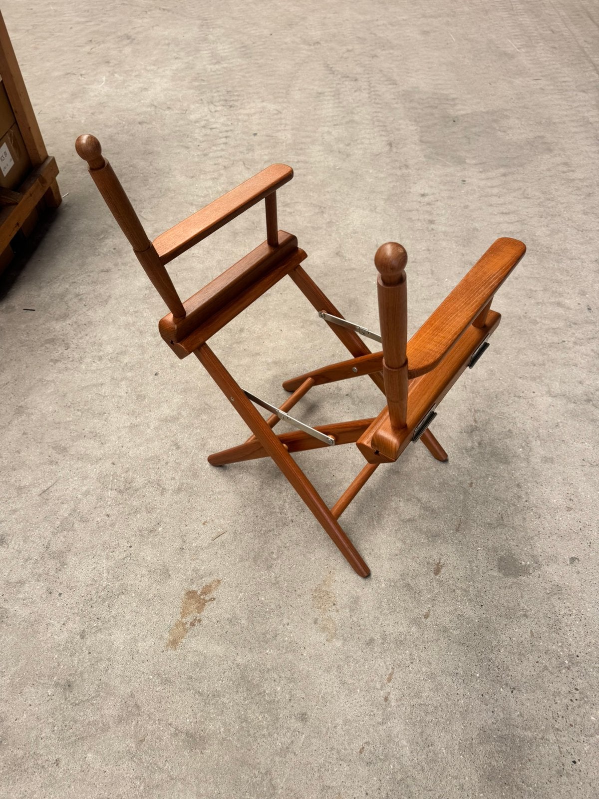 Nieuwe opvouwbare teak bootstoeltje met 2 kuxe kussens., Ophalen, Zo goed als nieuw, Interieur en Kussens