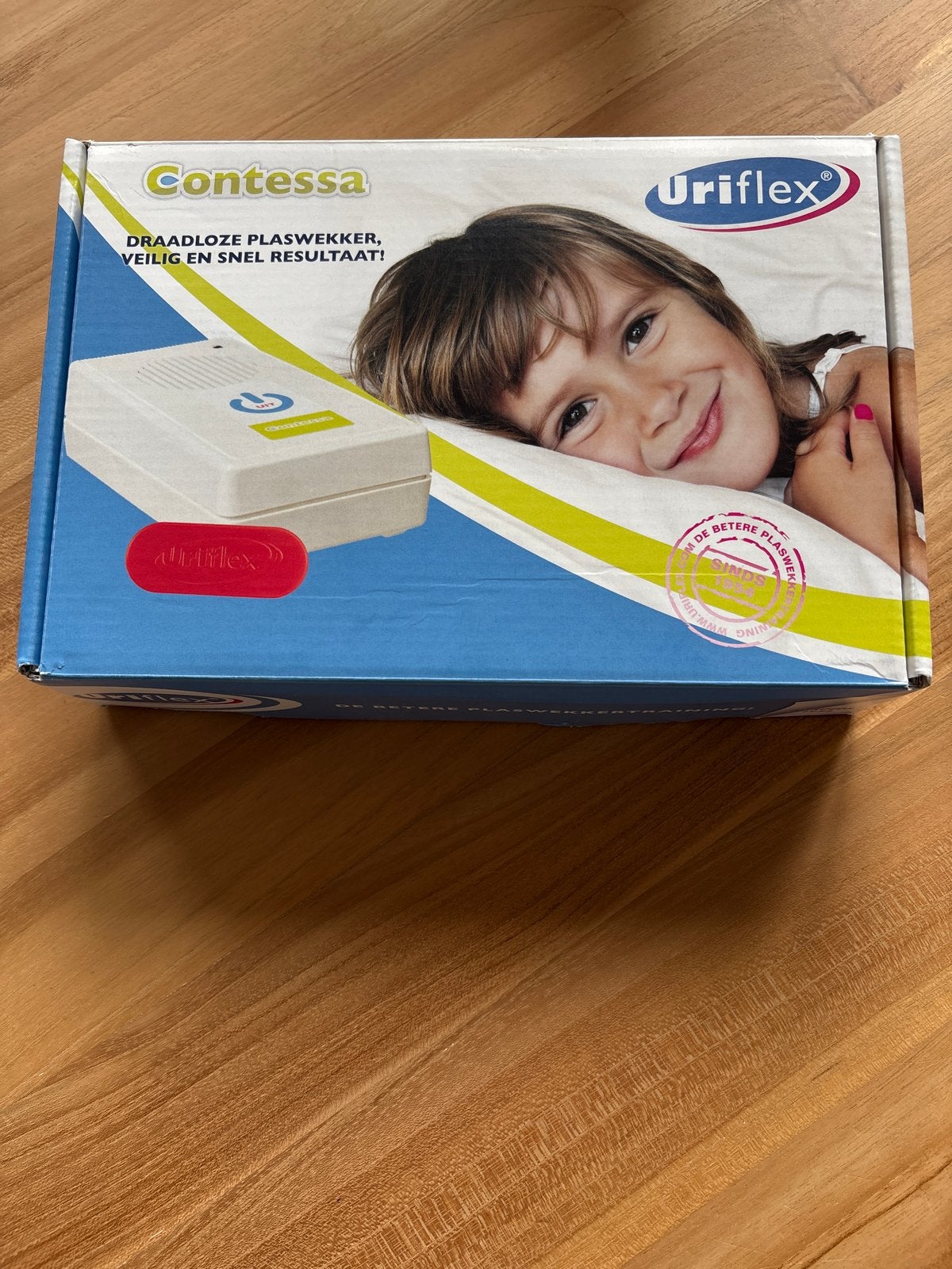 Contessa plaswekker met bedshaker - Uriflex, Kinderen en Baby's, Kinderspulletjes, Ophalen of Verzenden, Zo goed als nieuw