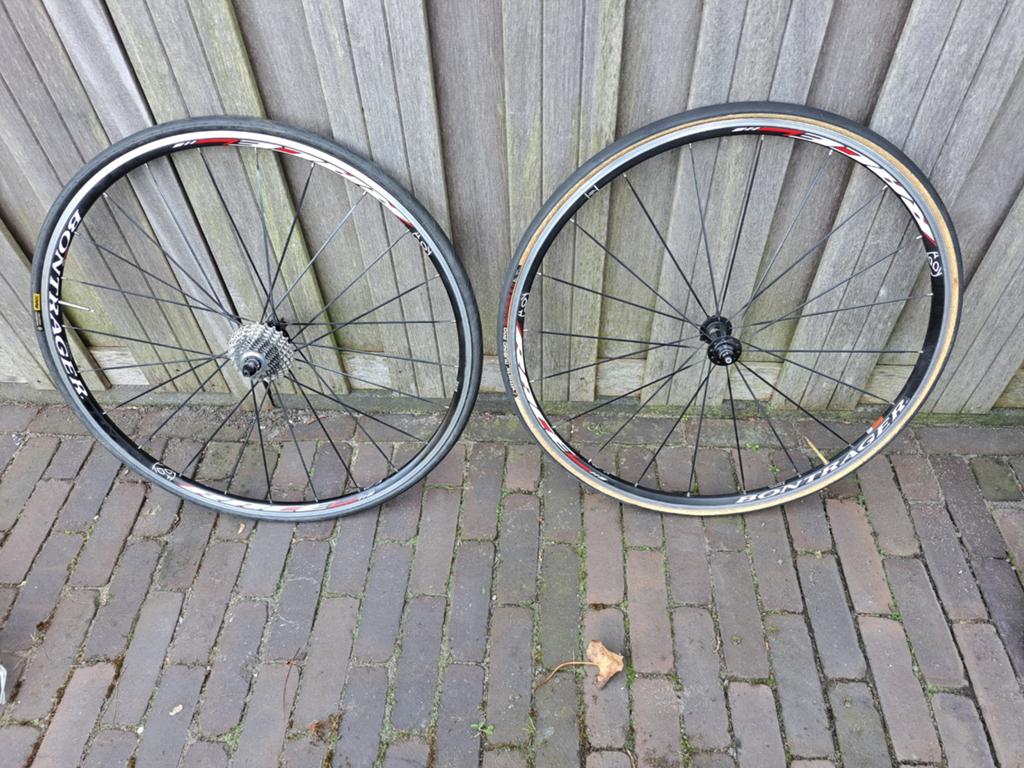 Bontrager Racefiets Wielen Set - Gebruikt, Fietsen en Brommers, Fietsonderdelen, Gebruikt, Wiel, Aluminium, Racefiets, Ophalen