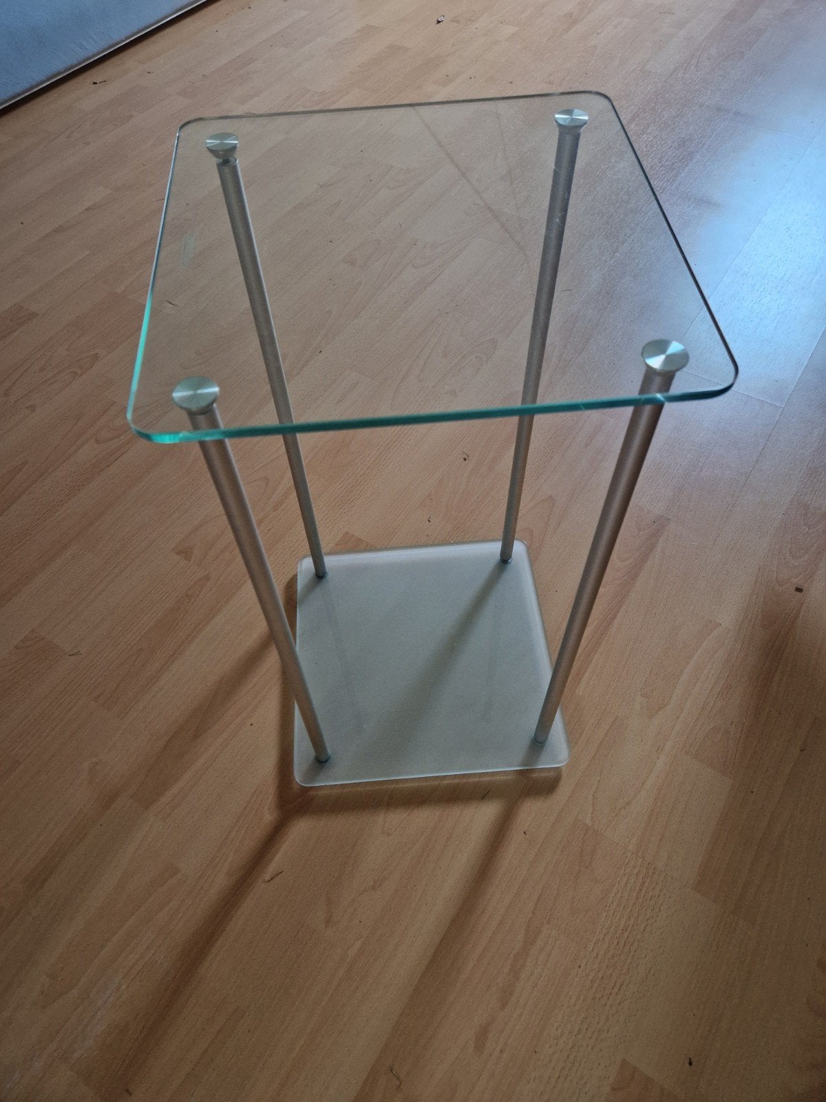 Glazen hoge bijzettafel, Minder dan 55 cm, Rond, Glas, Ophalen
