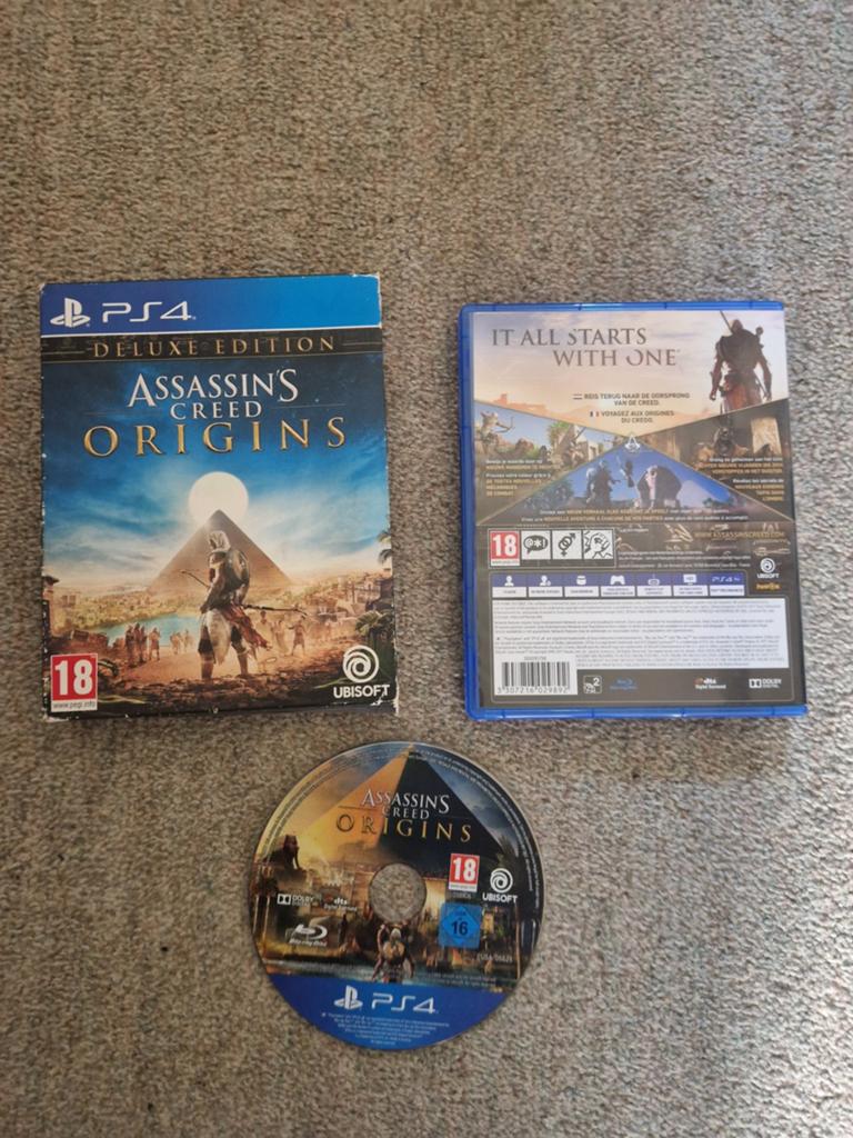 Assassin's Creed Origins Deluxe Edition ps4, Spelcomputers en Games, Games | Sony PlayStation 4, Gebruikt, Avontuur en Actie, 1 speler