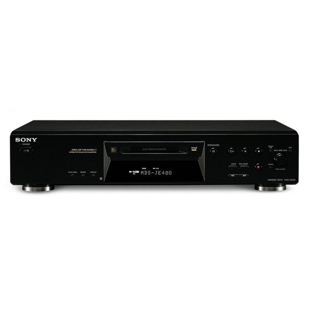 Sony MDS-JE480 minidisc speler met nieuwe loading belt zwart, Ophalen of Verzenden, Minidisc-recorder
