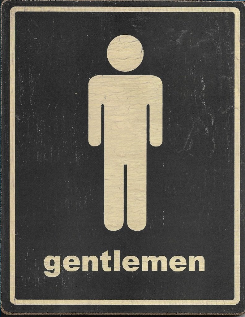 Gentlemen bordje, Ophalen of Verzenden, Gebruikt, Reclamebord