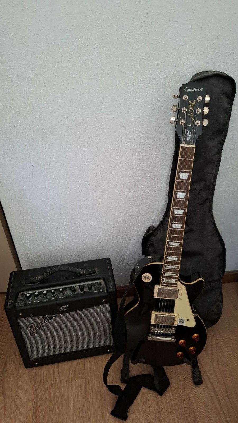 Epiphone Les Paul Standard gitaar met Fender versterker, Muziek en Instrumenten, Ophalen, Epiphone, Met versterker, Zo goed als nieuw