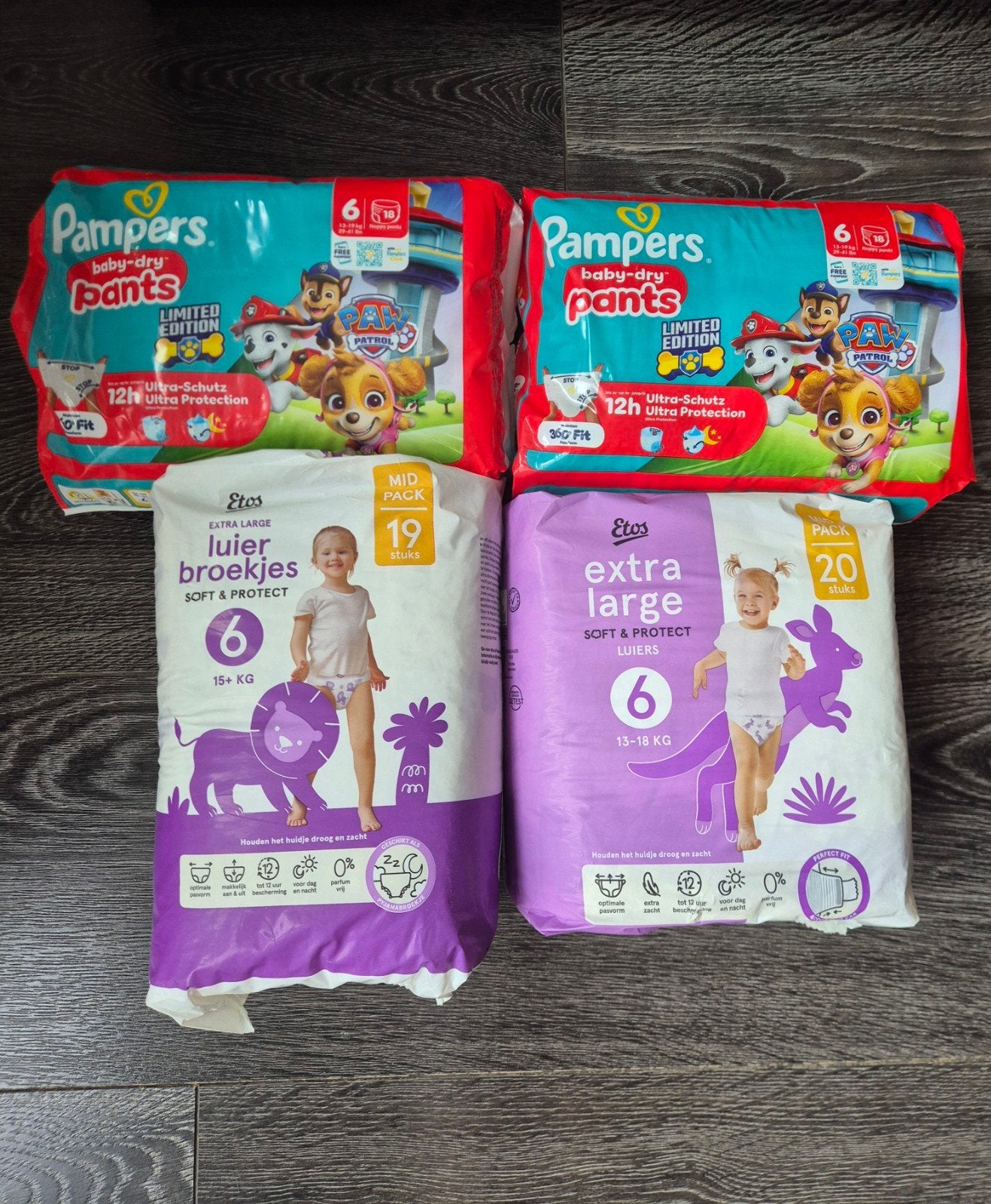 Nieuwe Luiers Maat 6 - Pampers en Etos, Ophalen of Verzenden, Nieuw