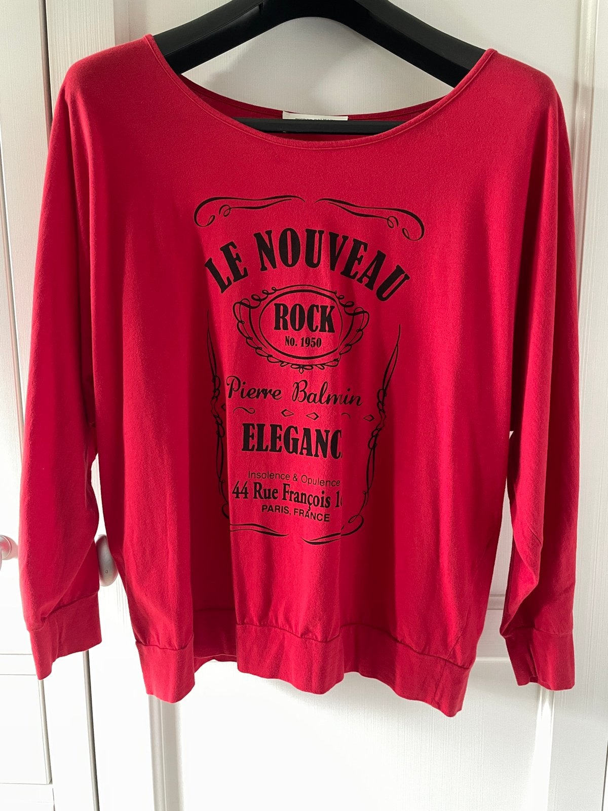 Pierre Balmain T-shirt rood - maat 36, Kleding | Dames, Ophalen of Verzenden, Zo goed als nieuw, Lange mouw, Maat 36 (S)