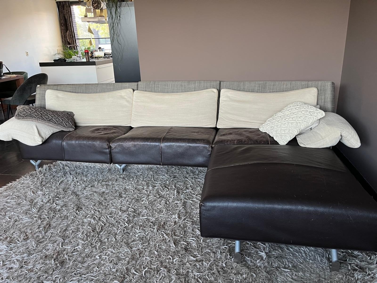 hoekbank met poef Montis Baku, licht beschadigd, Ophalen, 250 tot 300 cm, Gebruikt, 100 tot 125 cm