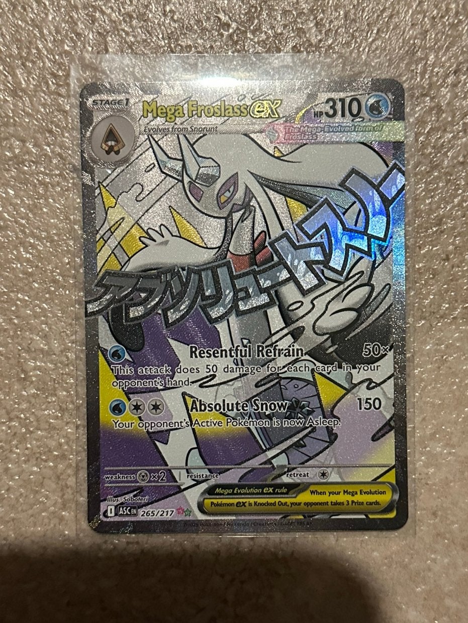 Mega Froslass 265 217 Ascended heroes, Hobby en Vrije tijd, Verzamelkaartspellen | Pokémon, Zo goed als nieuw, Boosterbox, Ophalen of Verzenden