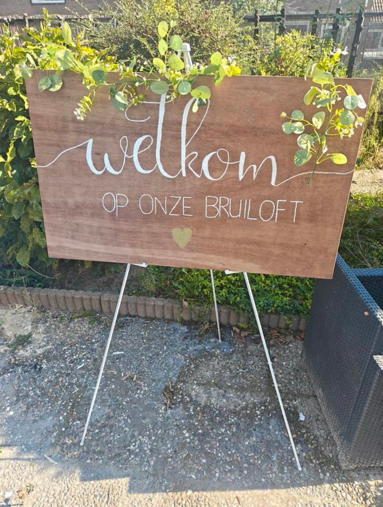 Welkomsbord bruiloft, Ophalen, Zo goed als nieuw, Rond