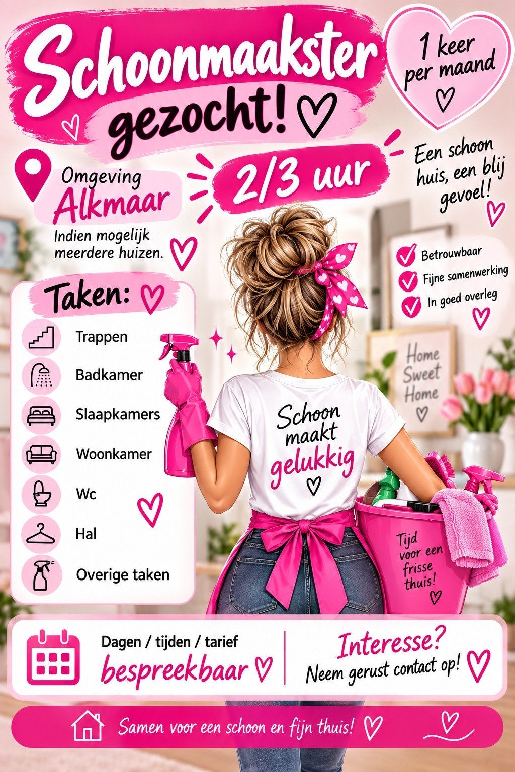 schoonmaker gezocht, Diensten en Vakmensen, Huishoudelijke hulp