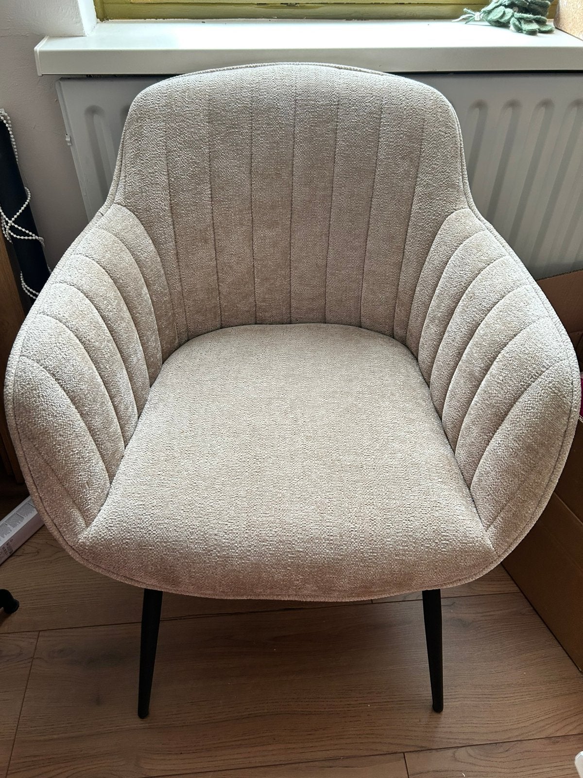 Stoel Kwantum como caramel beige, Ophalen, Bruin, Scandinavisch, Zo goed als nieuw