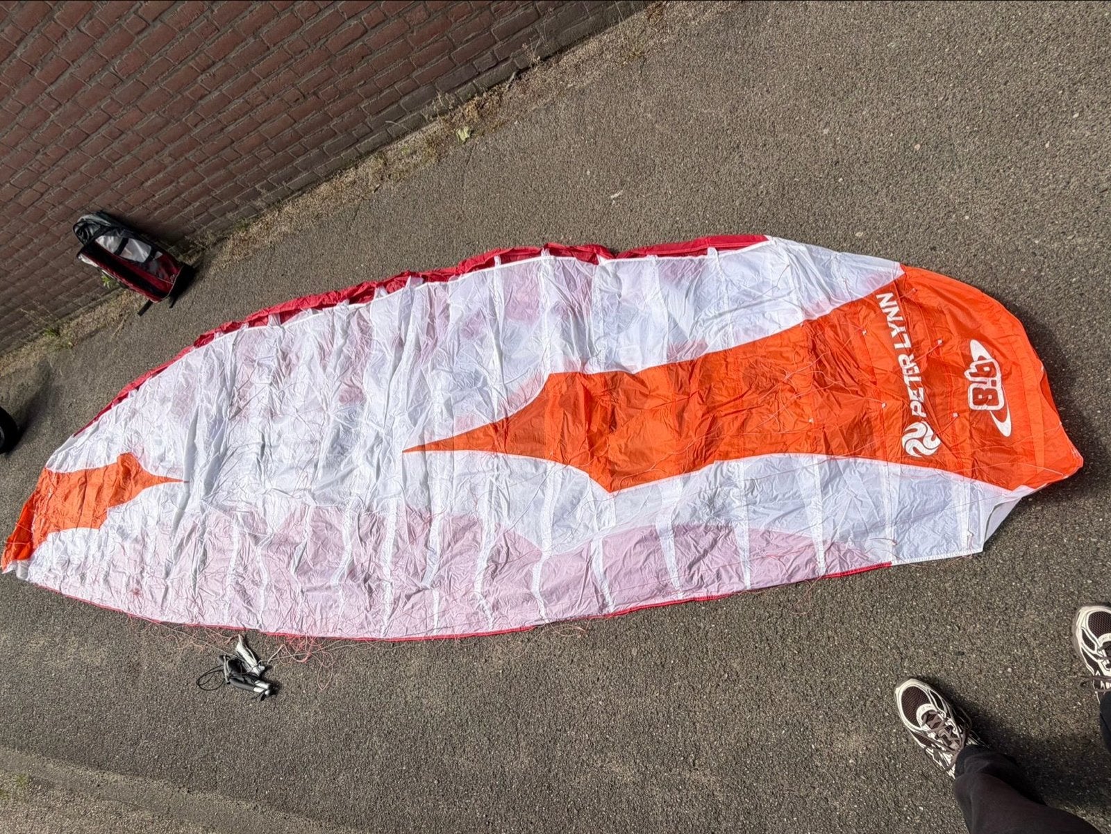 Peter Lynn Reactor II 8.6m² Power Kite ZGAN!, Ophalen of Verzenden, Zo goed als nieuw, Vierlijns, Vlieger