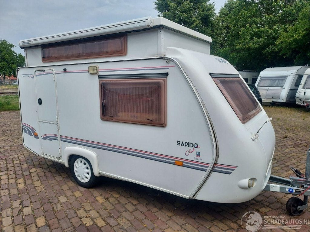Rapido Club 31Evolution Hefdak bj 2002 schade, Caravans en Kamperen, Standaardzit, Tot en met 2, Bedrijf, Rapido
