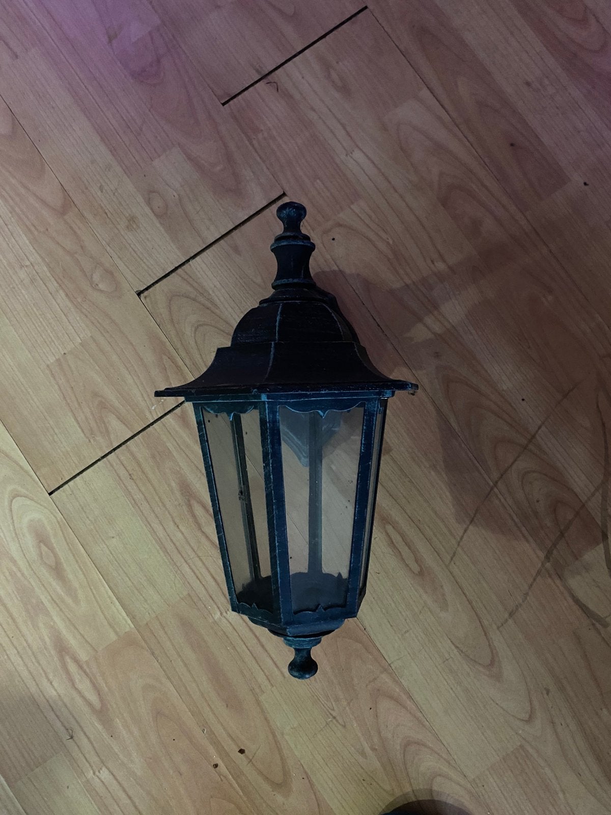 Meerdere klassieke buitenlampen. Zwart metaal met glas, Ophalen, Gebruikt, Wandlamp, Netvoeding