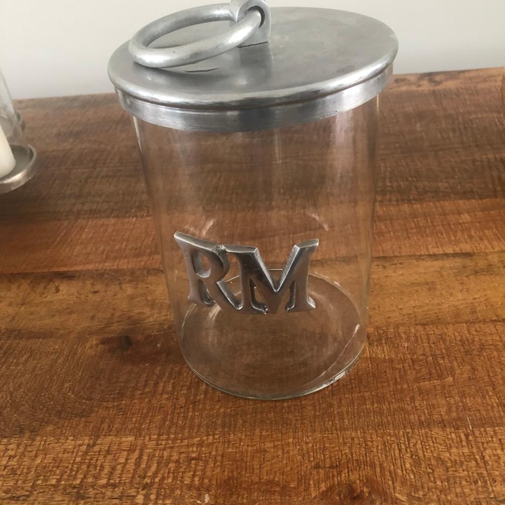 Rivièra Maison voorraadpot met deksel, Ophalen, Gebruikt, Glas, Landelijk