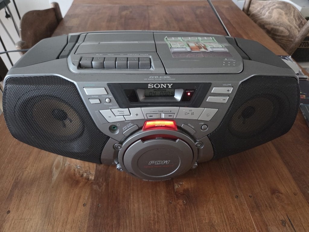 draagbare cd-radio/cassetterecorder, Audio, Tv en Foto, Stereo-sets, Gebruikt, Cassettedeck, Cd-speler, Tuner of Radio, Speakers