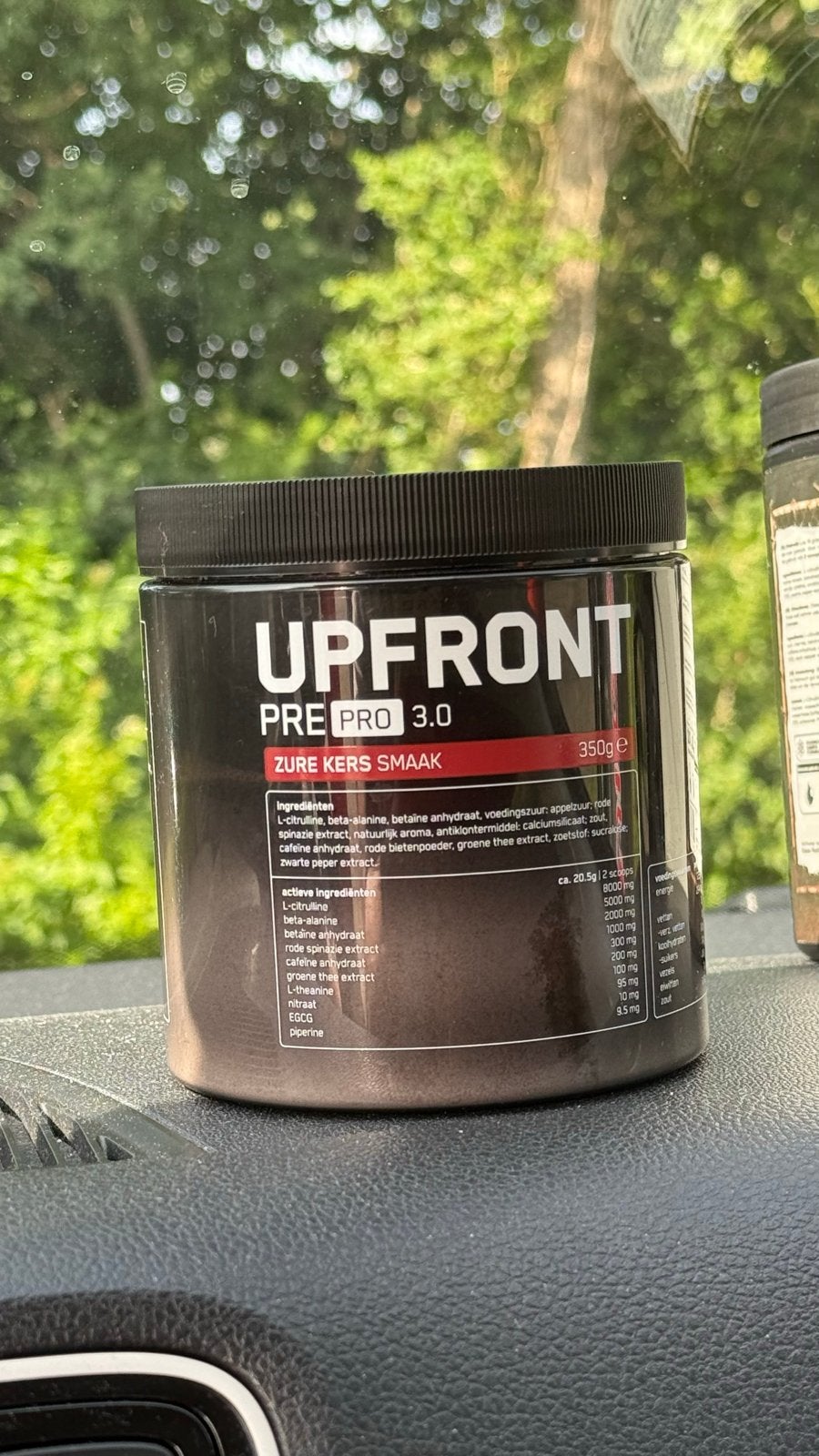 UPFRONT Pre-workout Zure Kers - 12/17 porties over, Ophalen of Verzenden, Gebruikt, Poeder of Drank