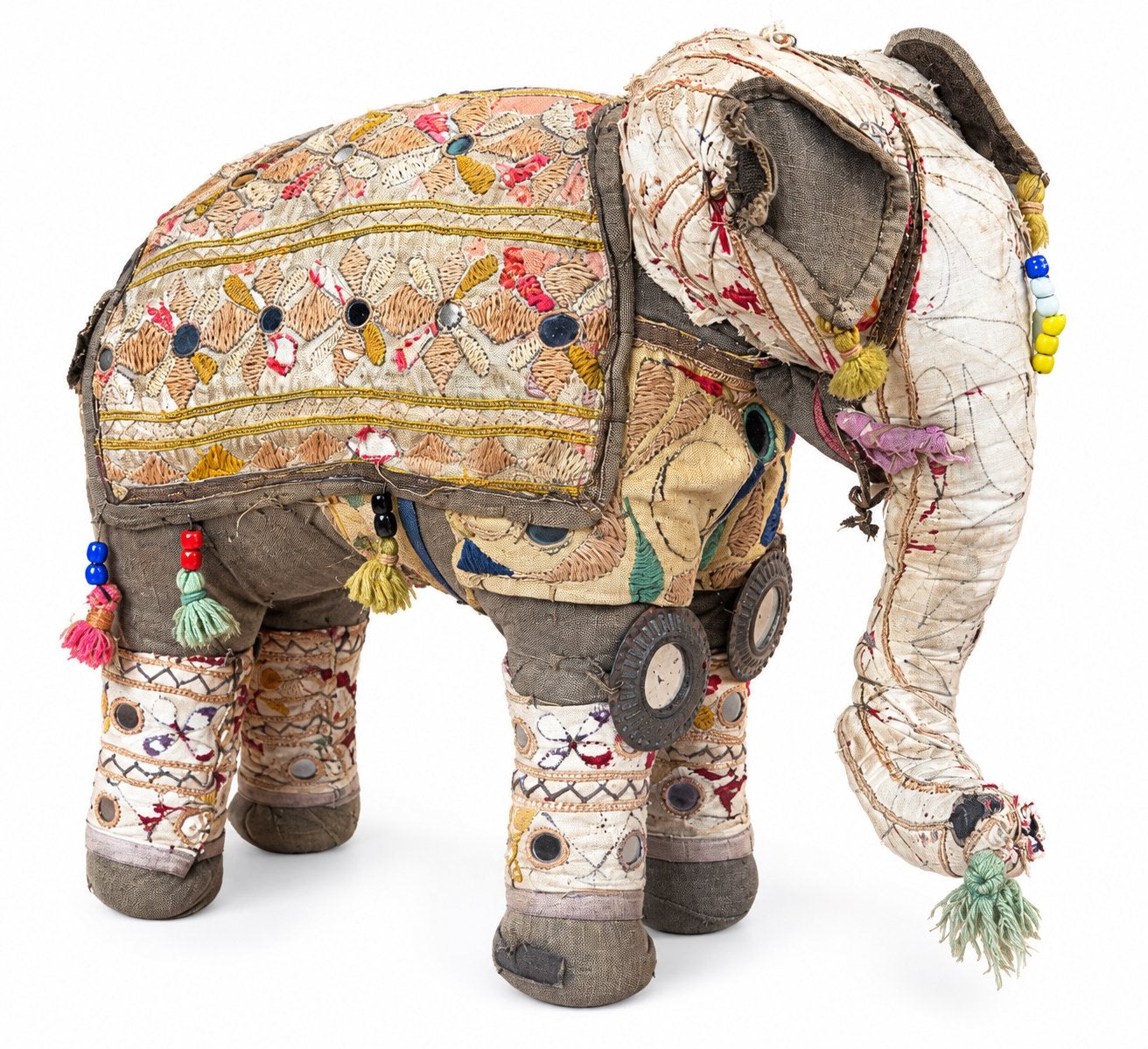 Indiase textielkunst Geborduurde olifant, Ophalen of Verzenden