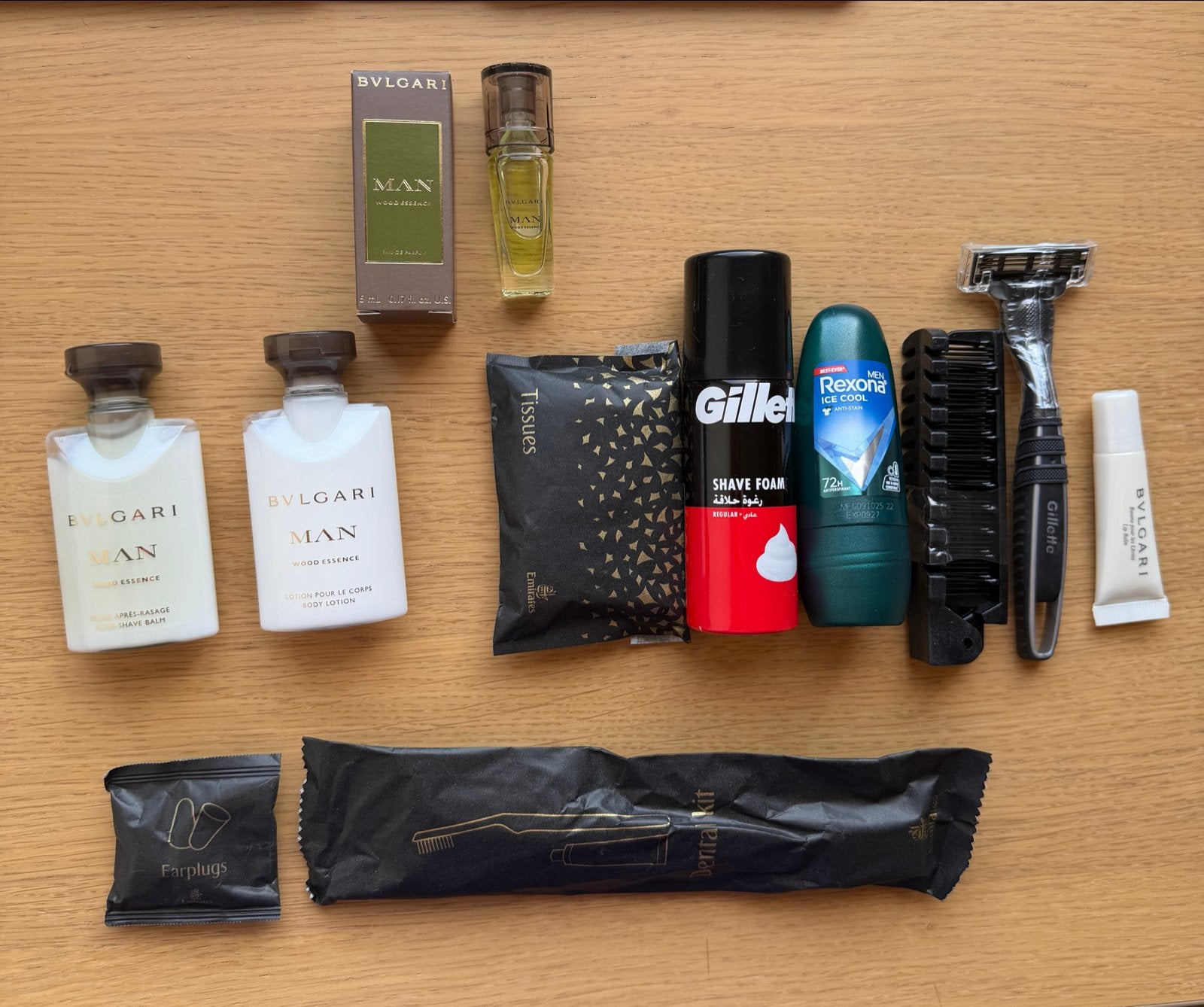 Bvlgari Man Wood Essence Emirates Amenity Kit, Ophalen of Verzenden, Nieuw, Bruin, Heer
