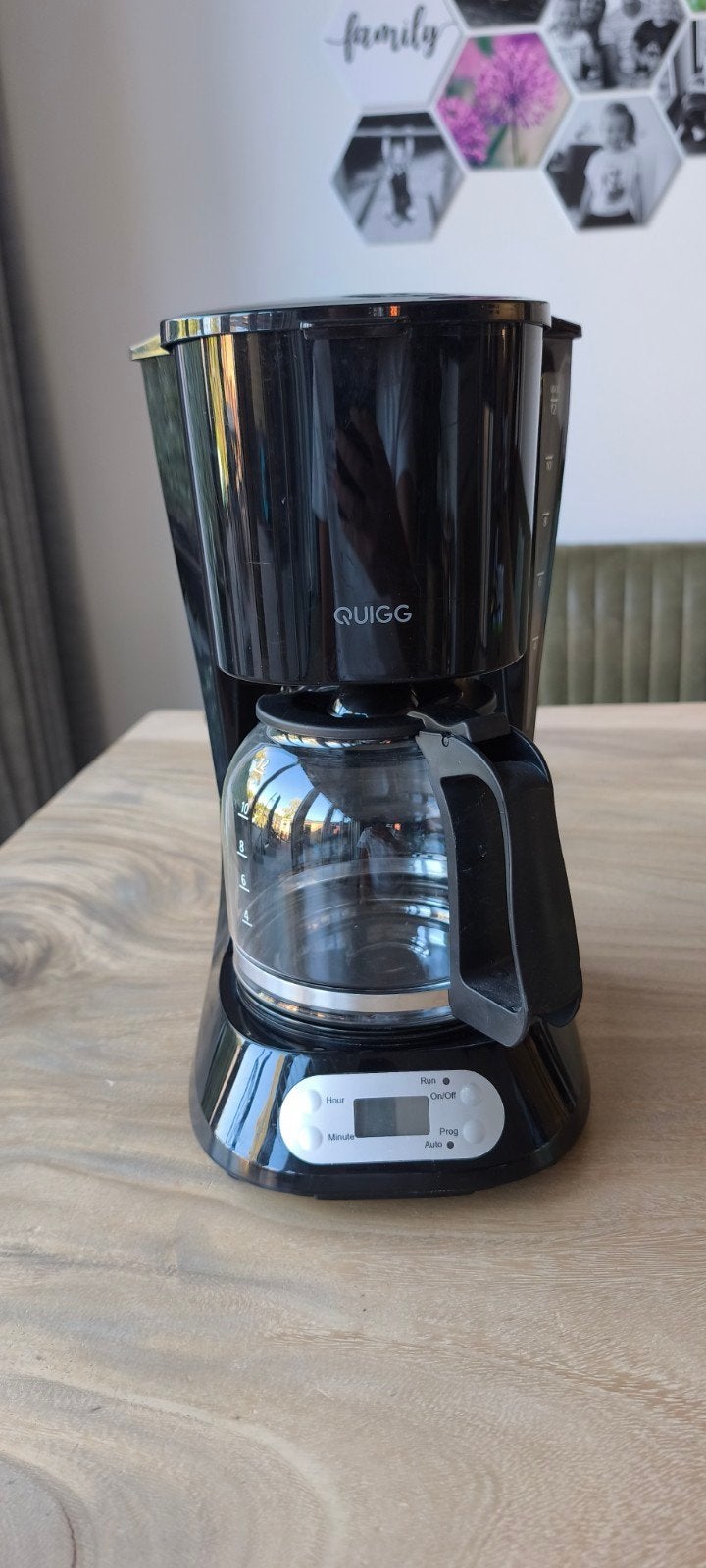 Quigg Koffiezetapparaat - Zwart, Gebruikt, 10 kopjes of meer, Koffiemachine, Gemalen koffie