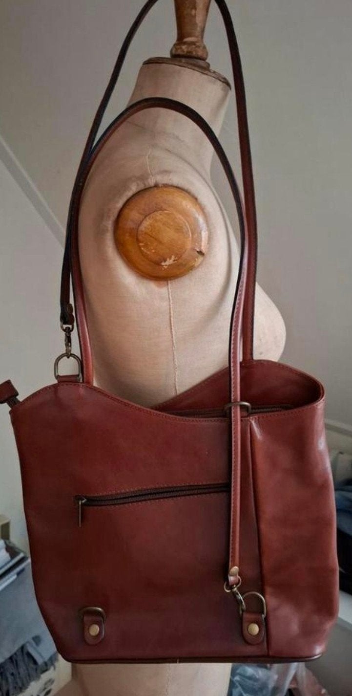 Grote bruine leren tas, Overige merken, Gebruikt, Bruin, Ophalen of Verzenden