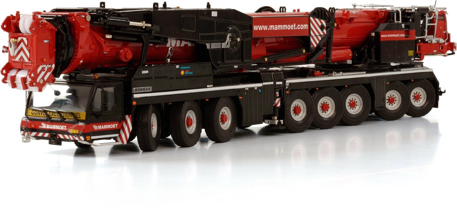 Mammoet Liebherr LTM 1650-8.1 WSI NIEUW 1:50, Ophalen of Verzenden, Zo goed als nieuw, Hijskraan, Tractor of Landbouw, Wsi