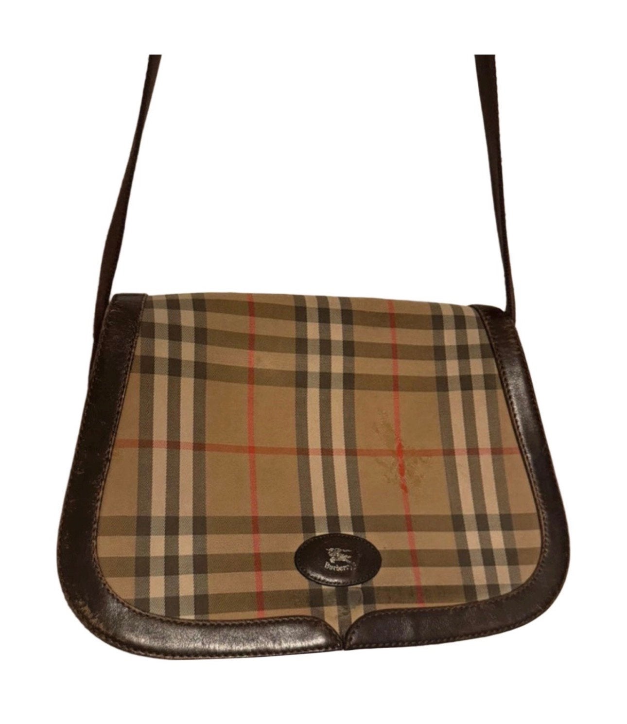 VINTAGE Burberry Schoudertas – Made in England – Y2K 90’s, Overige merken, Bruin, Ophalen of Verzenden, Zo goed als nieuw