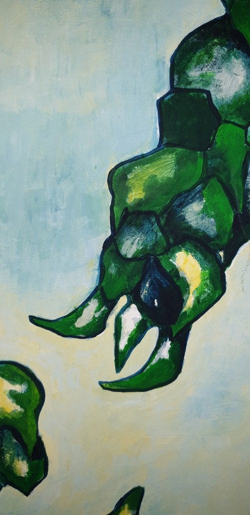 schilderij hedra echt geschilderd, Huis en Inrichting, Woonaccessoires | Schilderijen, Tekeningen en Foto's, Ophalen of Verzenden