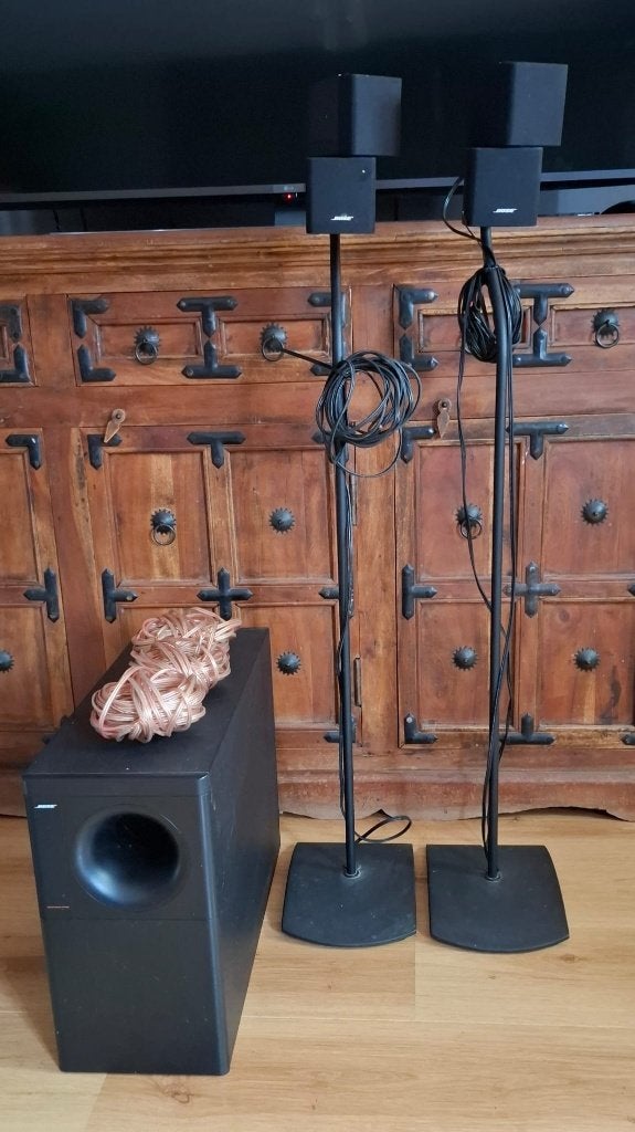 Bose Acoustimass 5 Series 3 met hoge Bose stands. Zie adv., Ophalen, Gebruikt, Speakerset, Geschikt voor surround/home cinema