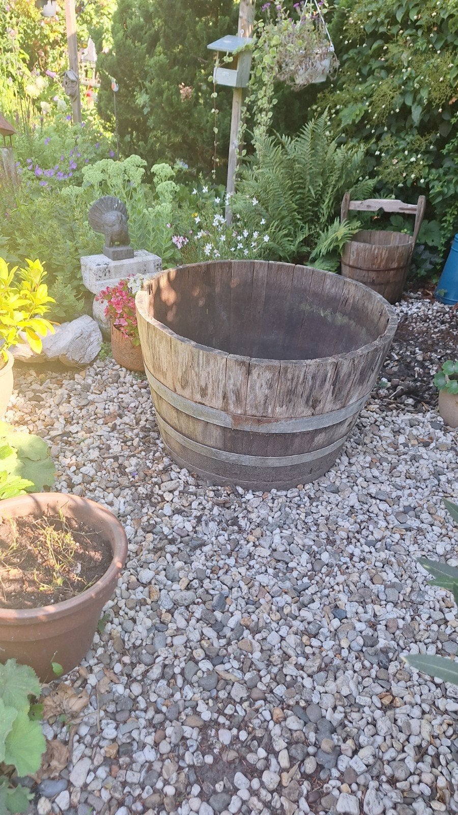 te koop half wijnvat, Ophalen, Rond, Balkon, Hout