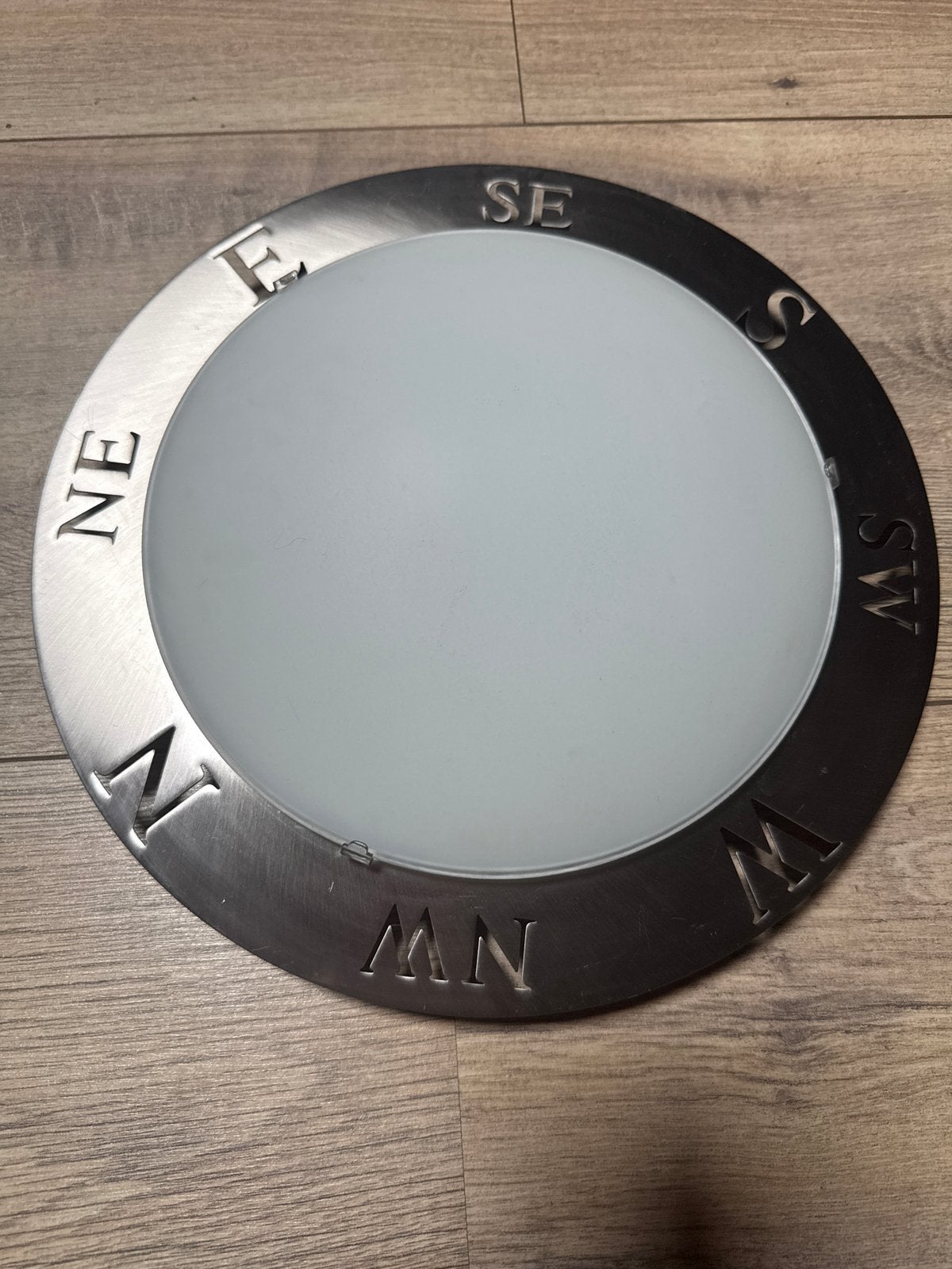 Windroos Plafondlamp met Kompasontwerp, Ophalen, Zilver, Gebruikt, Plafondlamp