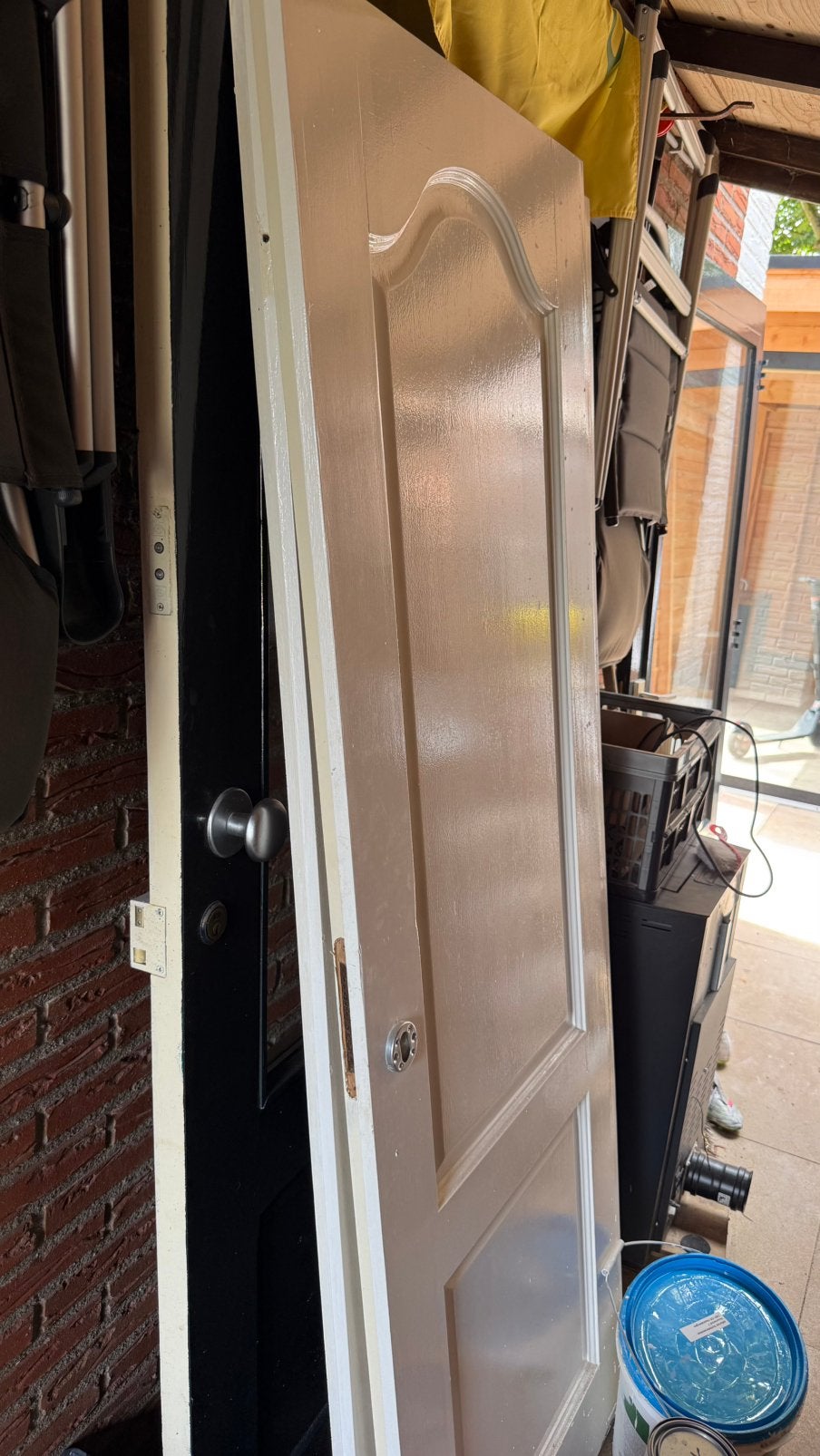 Diverse hardhouten deuren gratis, Doe-het-zelf en Verbouw, Ophalen of Verzenden, 200 tot 215 cm, Glas, Buitendeur