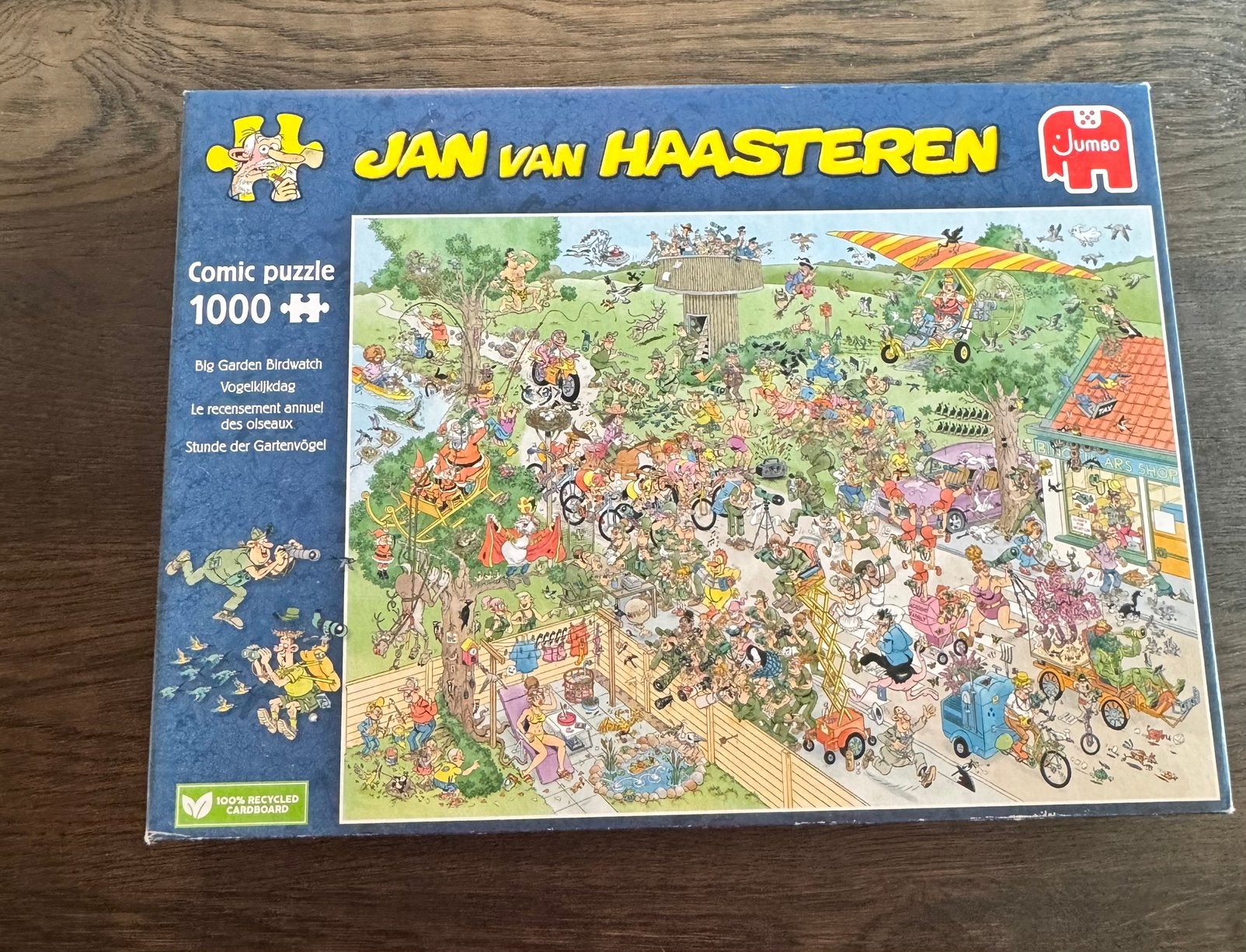Puzzel Jan van Haasteren “vogelkijkdag” 1000 stukjes, Ophalen of Verzenden, 500 t/m 1500 stukjes, Zo goed als nieuw