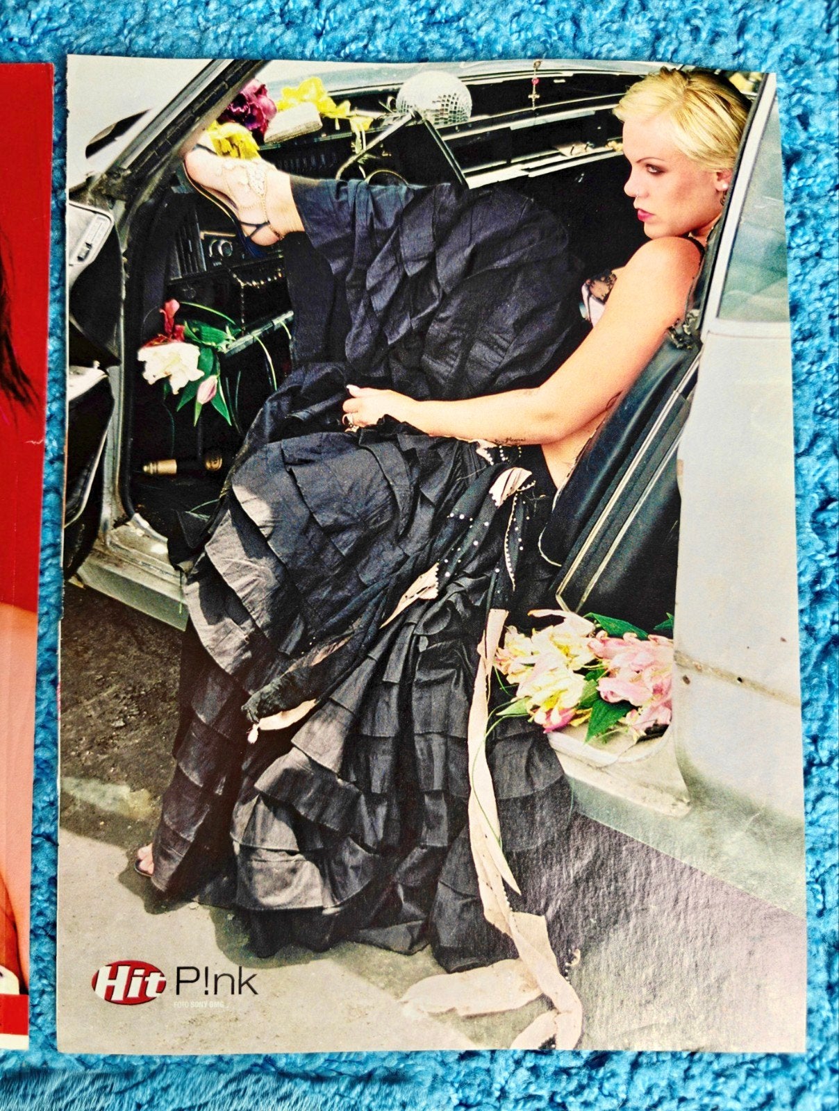 P!nk poster hitkrant vintage, Ophalen of Verzenden, Nieuw, A4 of kleiner, Muziek
