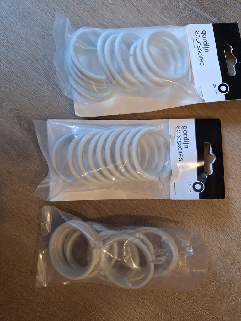 Gordijnringen Wit 30stuks, Ophalen of Verzenden, Nieuw