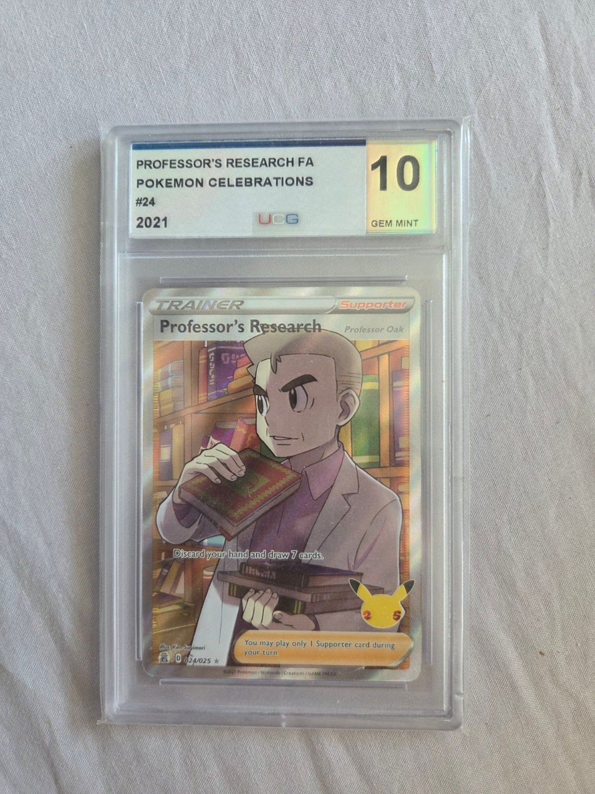 Professor's Research FA #24 Celebrations UCG 10 Gem Mint, Hobby en Vrije tijd, Verzamelkaartspellen | Pokémon, Ophalen of Verzenden