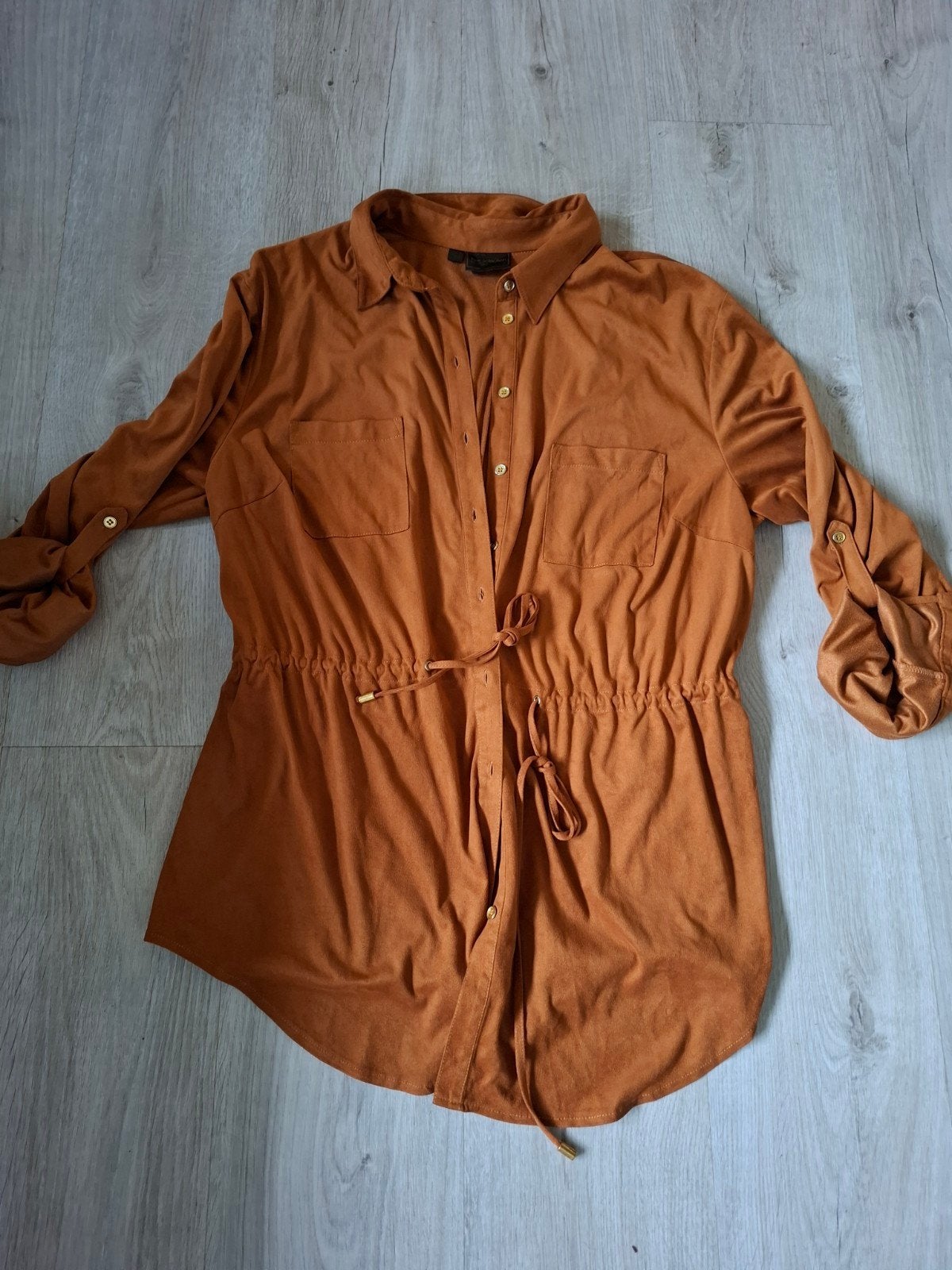 Leuk bloesje, country, western, cowboy, mt l, zgan!, Ophalen of Verzenden, Zo goed als nieuw, Maat 42/44 (L), Bruin
