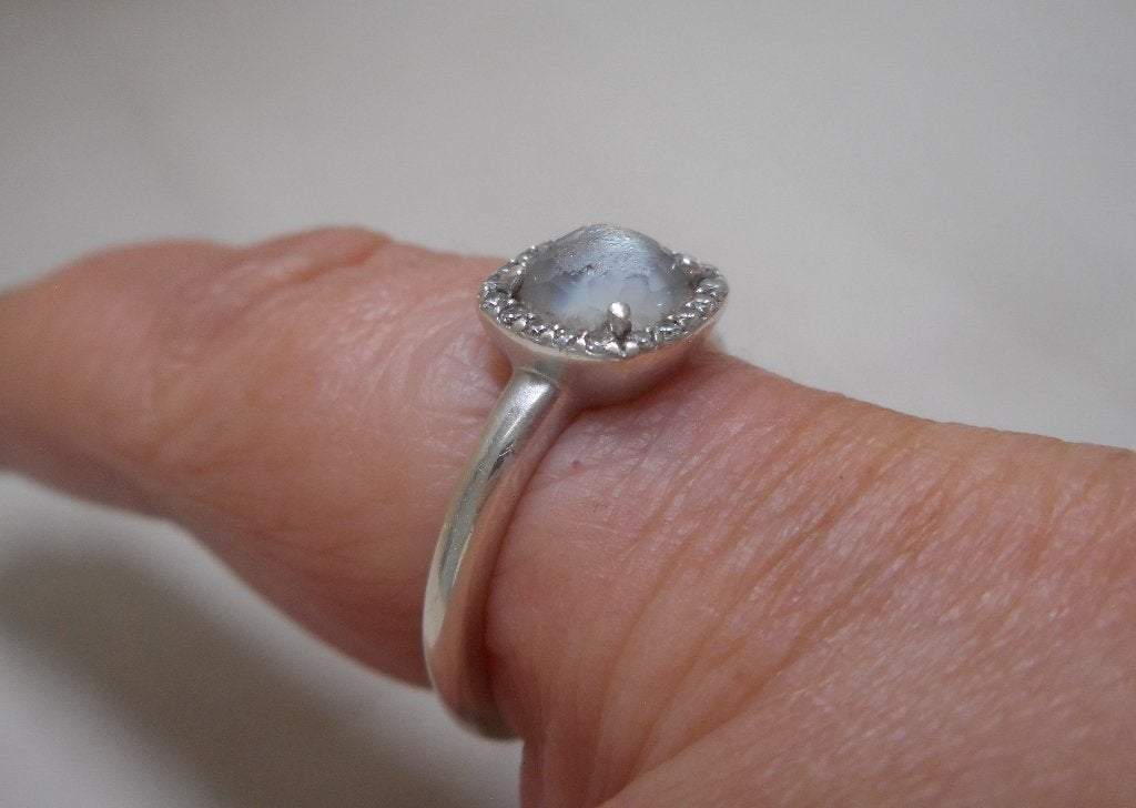 Zilveren Ti Sento ring maat 17.25 nr.1586, Gebruikt, Verzenden, 17 tot 18, Dame