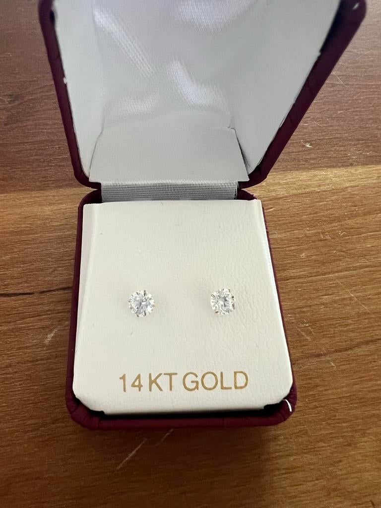 14 K oorbellen gouden 585, Nieuw, Ophalen of Verzenden, Knopjes of Stekers, Goud