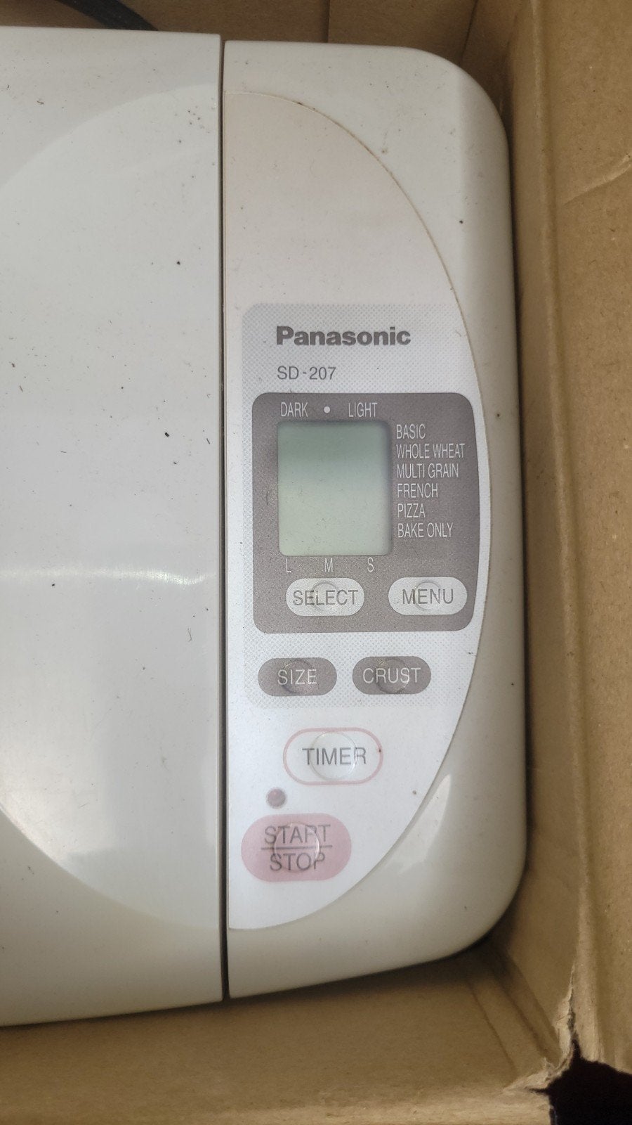 Panasonic SD-207 Broodbakmachine - Wit, met timer, Met timer, 800 tot 1200 gram deeg, Ophalen of Verzenden, Gebruikt