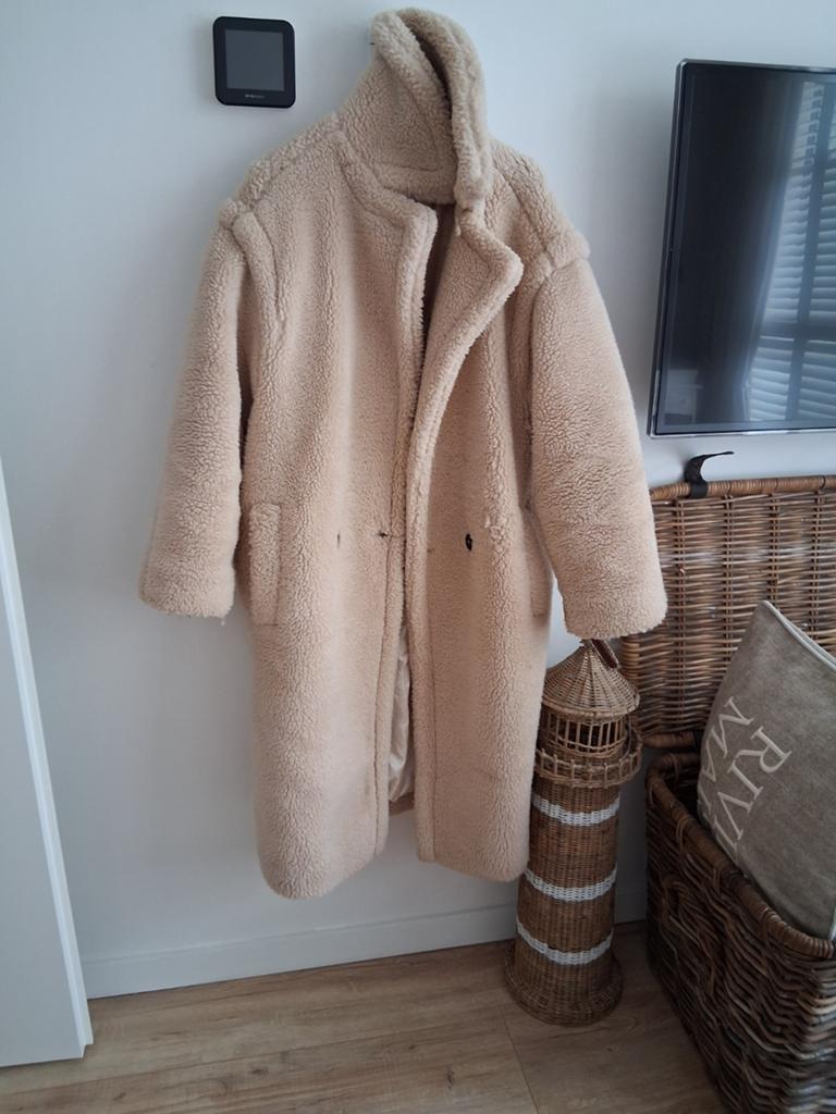 Teddy jas mt 40/42  alleen ophalen, Ophalen, Zo goed als nieuw, Maat 38/40 (M), Beige
