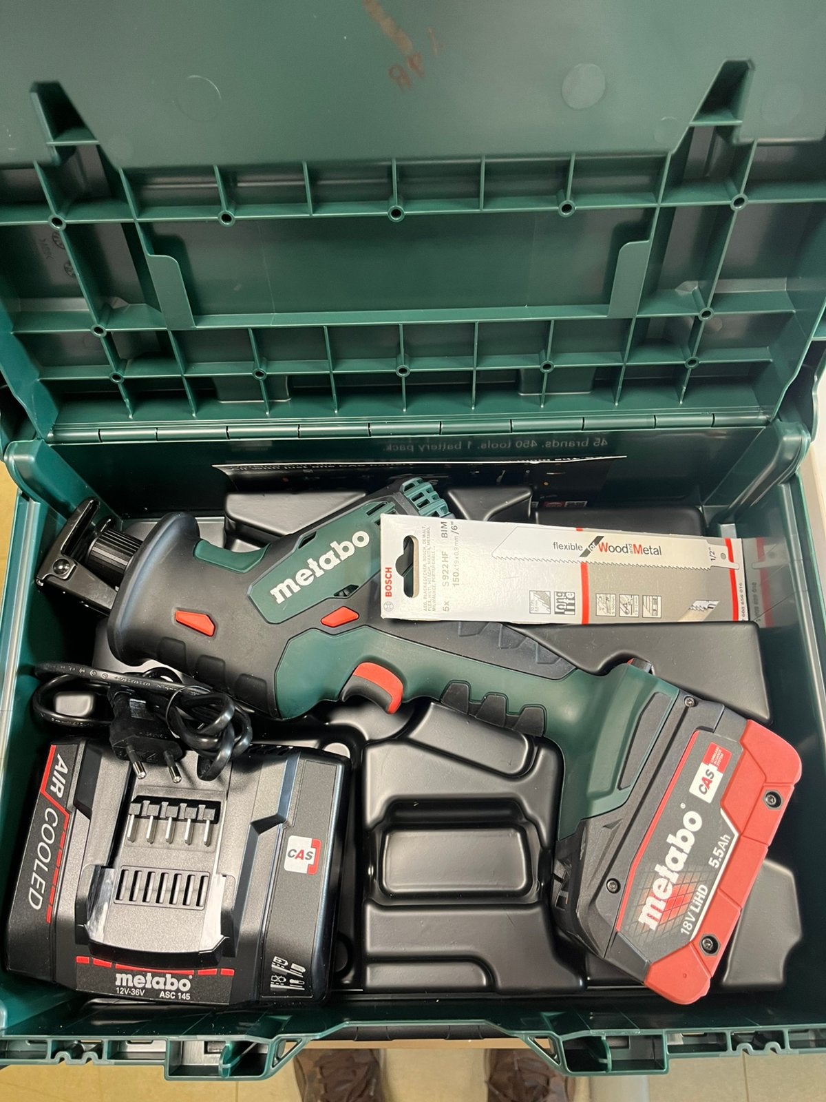 Accu reciprozaag metabo SSE 18nieuw compl ongebruikt, Ophalen, 70 mm of meer, Zo goed als nieuw, Reciprozaag