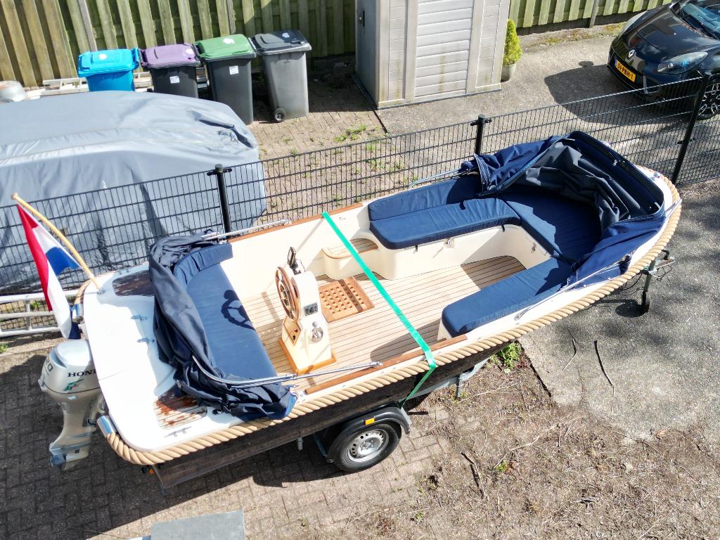 Prachtige Luxe Tender Sloep met vele opties en trailer, Watersport en Boten, Tender, Gebruikt, 5 m, 2 m