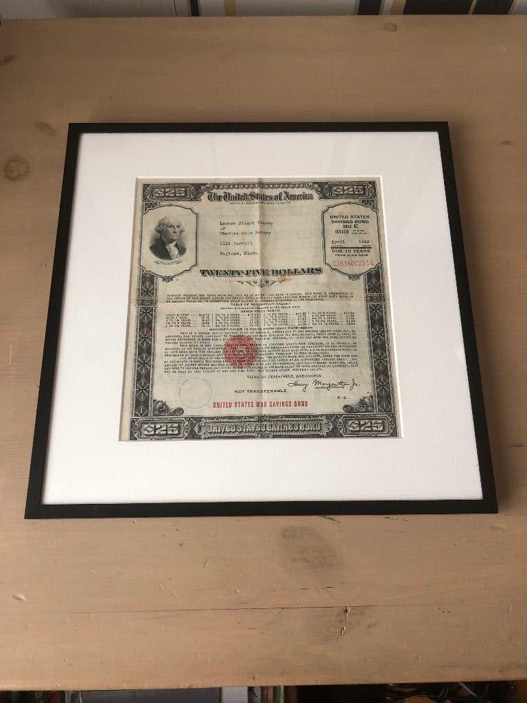United States War Savings Bond (staatsobligatie) 1943, Ophalen of Verzenden, Overige soorten, Amerika, Overige typen