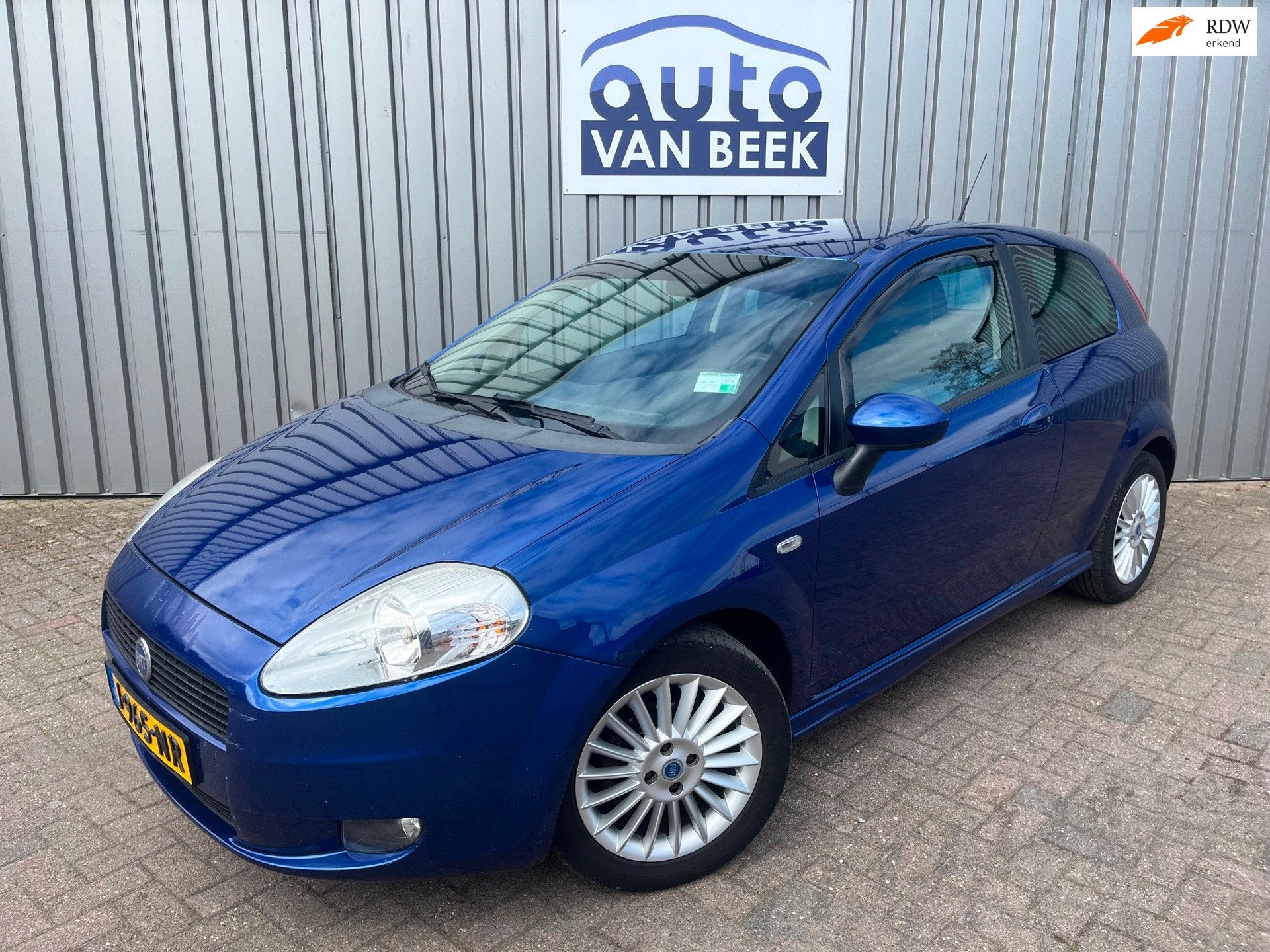Fiat Grande Punto 1.4-16V Dynamic, Auto's, Voorwielaandrijving, Stof, Zwart, Grande Punto