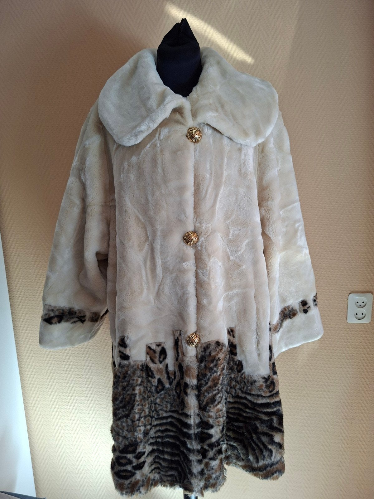 Vintage Faux Fur Winterjas - Style of Life - XXL, Kleding | Dames, Jassen | Winter, Meerkleurig, Maat 46/48 (XL) of groter, Ophalen of Verzenden